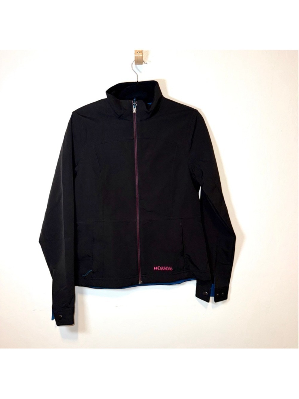 Double Diamond Black & Blue Softshell ski snowboard Jacket S